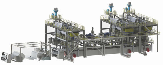 3200 mm Maszyna do produkcji włókniny typu spunbond Pp Linia do produkcji włókniny typu spunbond